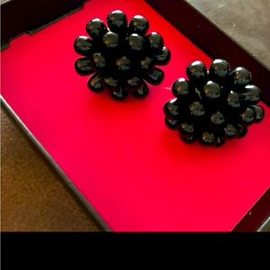 Black beaded earrings